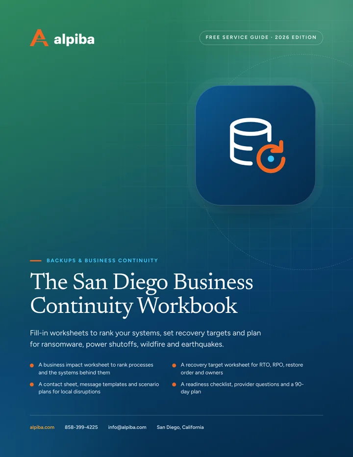 Cover of The San Diego Business Continuity Workbook