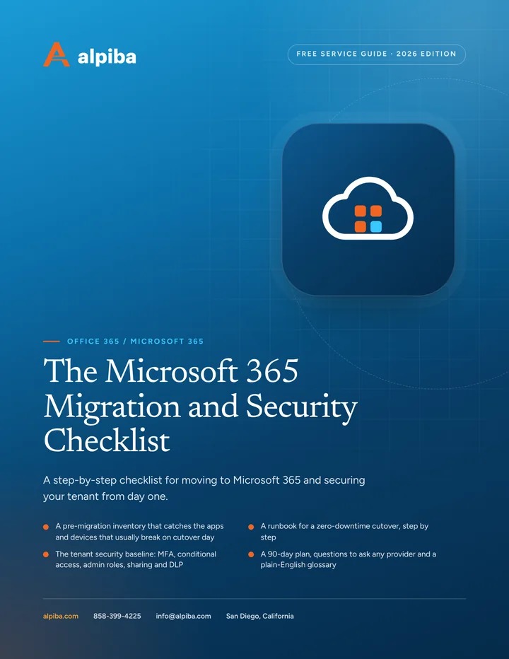 Cover of The Microsoft 365 Migration and Security Checklist