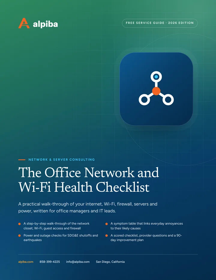 Cover of The Office Network and Wi-Fi Health Checklist