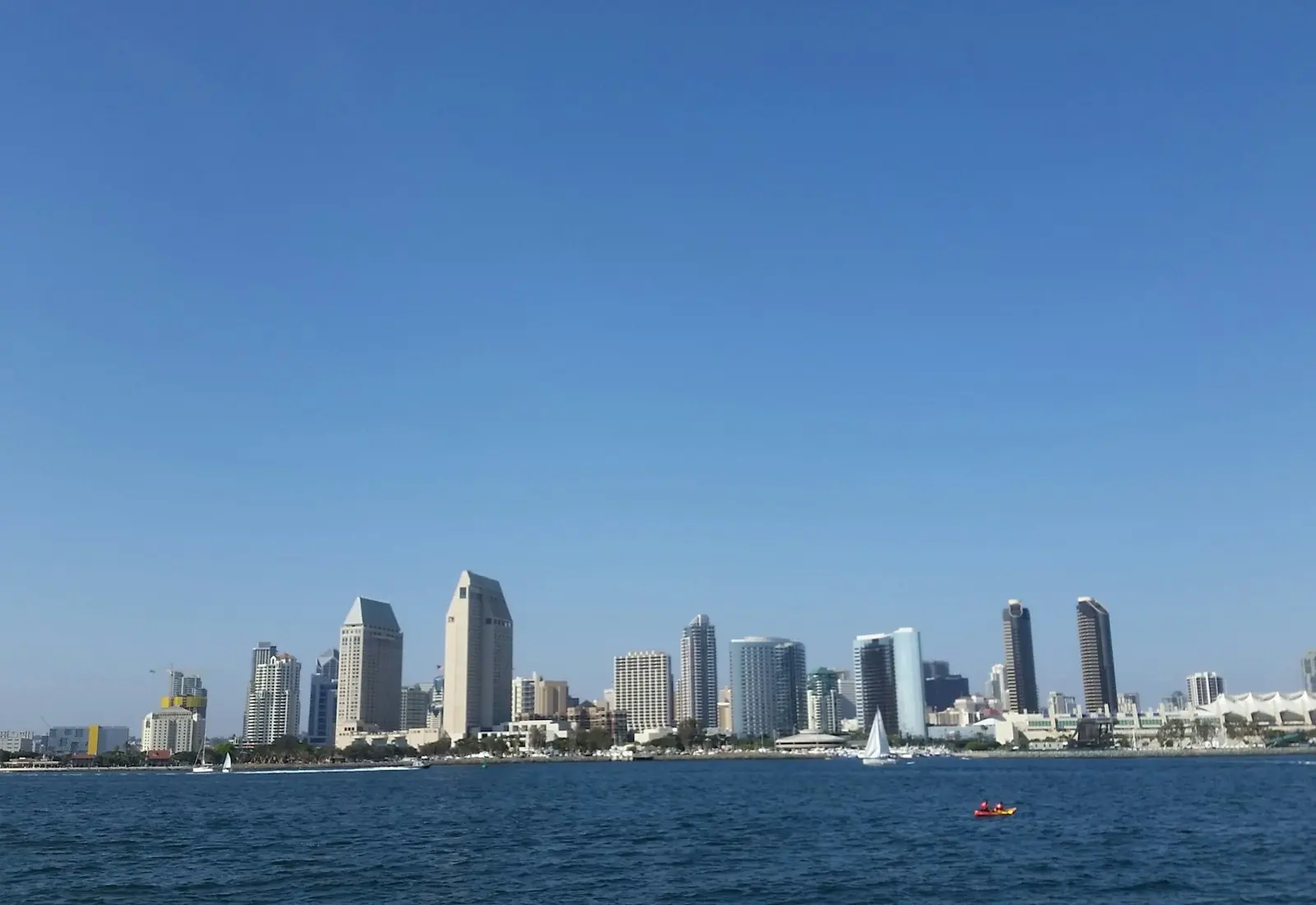 San Diego skyline across the bay on a clear day