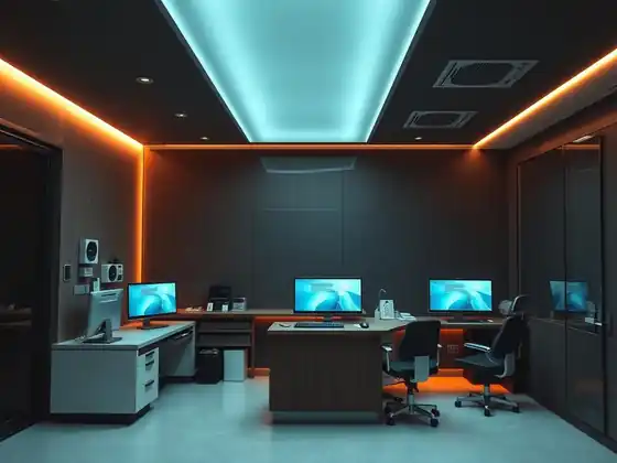 Dental practice front desk with secured workstations and imaging software running
